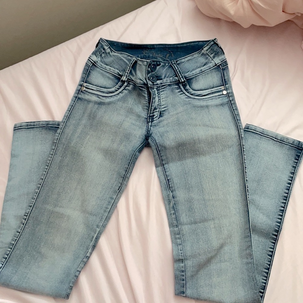 Jeans- Colombian design- bottoms up- one time used